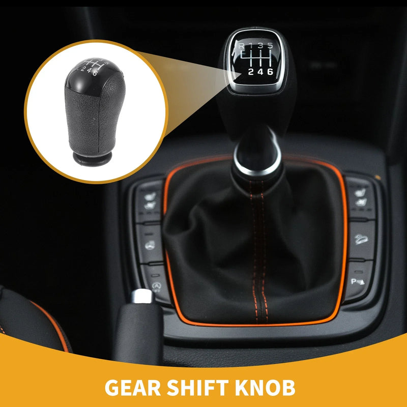 Ford Focus (2005-2012) Black / White 6 Speed Manual Gear Shifter Knob