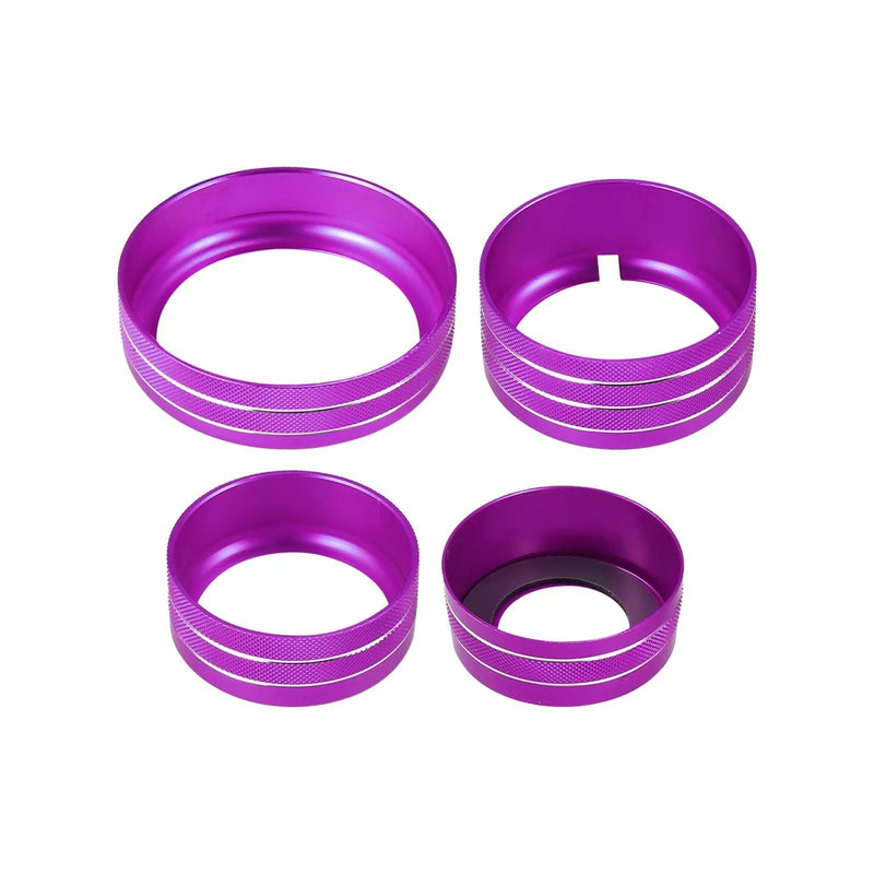 Chevy Silverado / GMC Sierra 8 x Knob Covers Purple AC Switch (2014-2018)