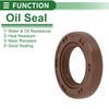 Oil Seal 25x42x8mm FKM Rubber High Pressure Brown 5 Pcs