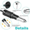 Cordless Drill Nut Riveter Wrench Electric Rivet Gun Adapter Kit