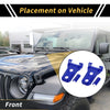 Jeep Wrangler JL JLU (2018-2024) - Deep Blue Engine Hood Hinge Covers