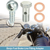 Motorcycle Set 12mm ID 10mm OD M12x1.25 Fitting Adapter with Washers