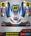Arrow X3 Aussie Pride Style Custom KART ART Sticker Kit
