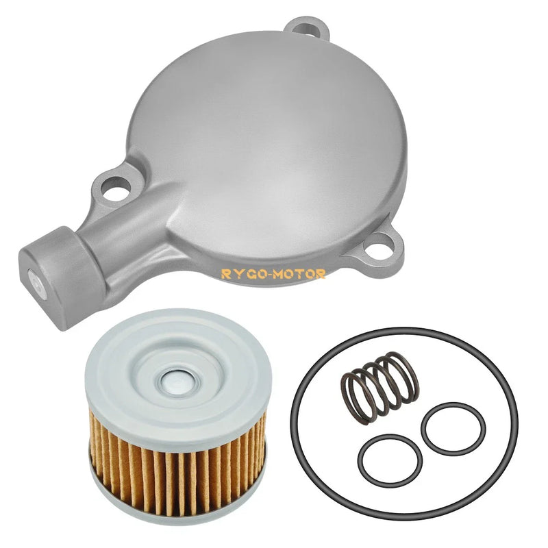 Oil Filter Cover & Filter w/Spring O-Ring 2 x Honda Rancher TRX350 (2000–2006)