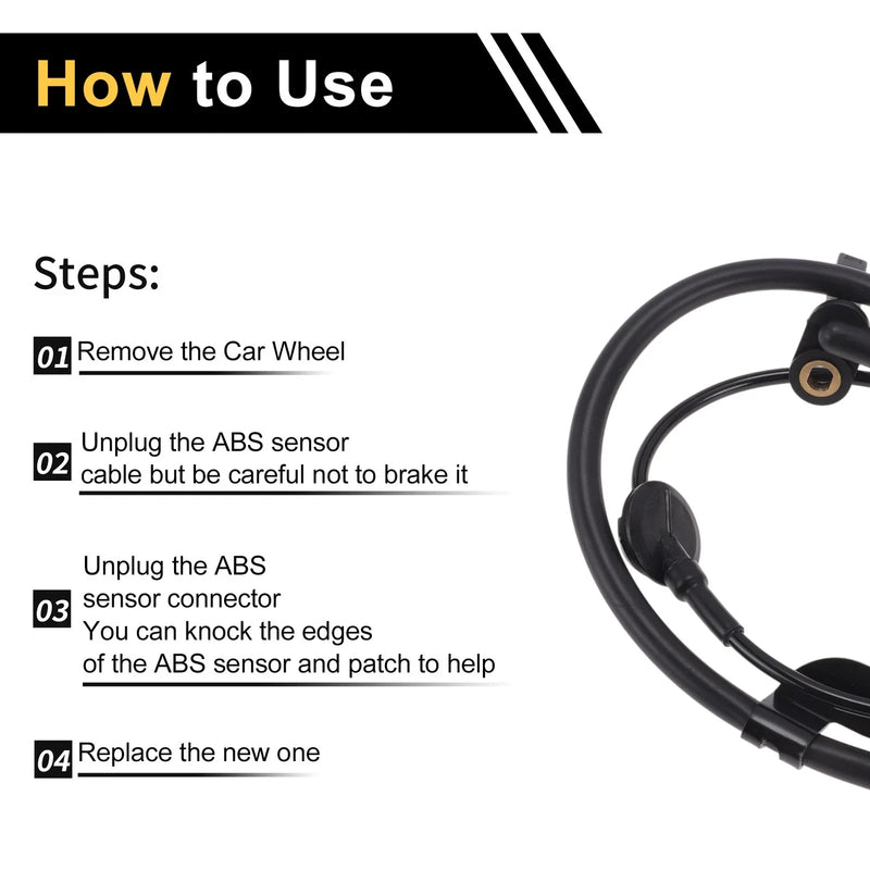 Mitsubishi Outlander (2010-2015) 1Pc Left Front ABS Wheel Speed Sensor