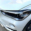 BMW X1 2 x Headlight Eyelid Trim Covers Carbon Fiber Look (2016-2021)