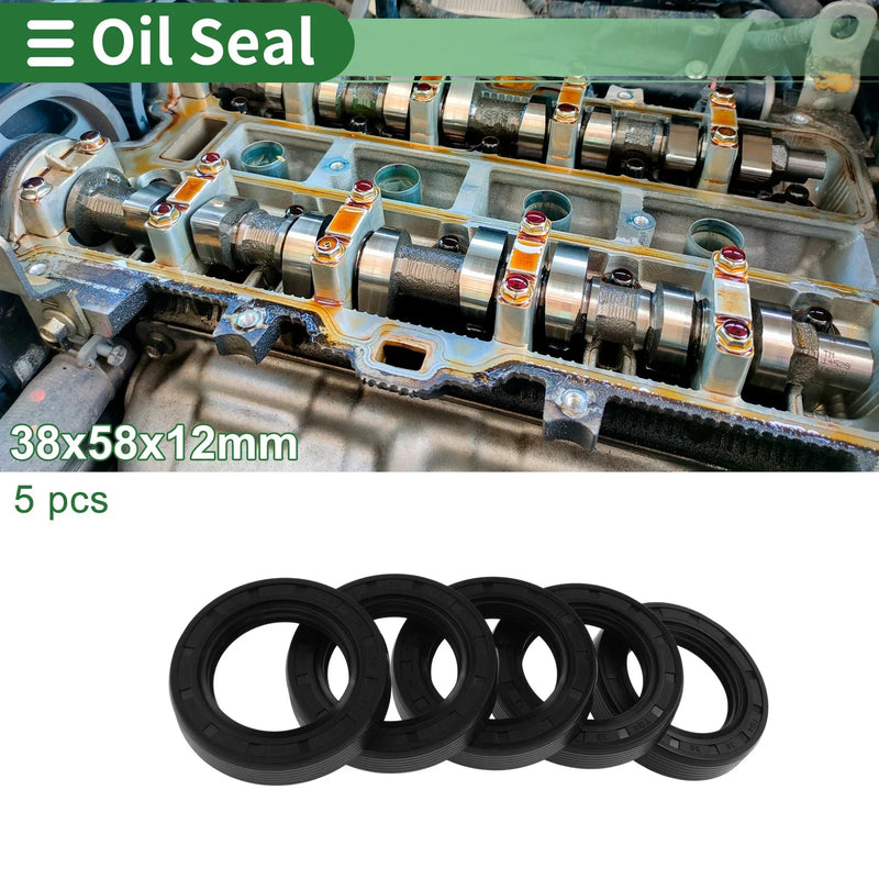 Oil Seal Rotary Shaft Seal NBR Rubber 38x58x12mm Black
