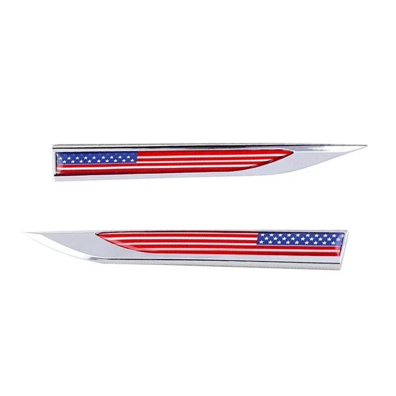 Auto Truck Car 3D Blade American Flag Decal Emblem Sticker