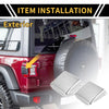 Jeep Wrangler JL JLU 2018-2024 Silver Tone Tail Light Cover Trim
