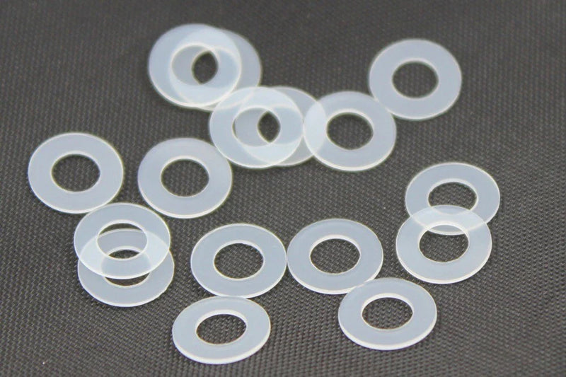 Nylon Clear Thin Washers m5 5.3mm ID 10mm OD 0.5mm Thick