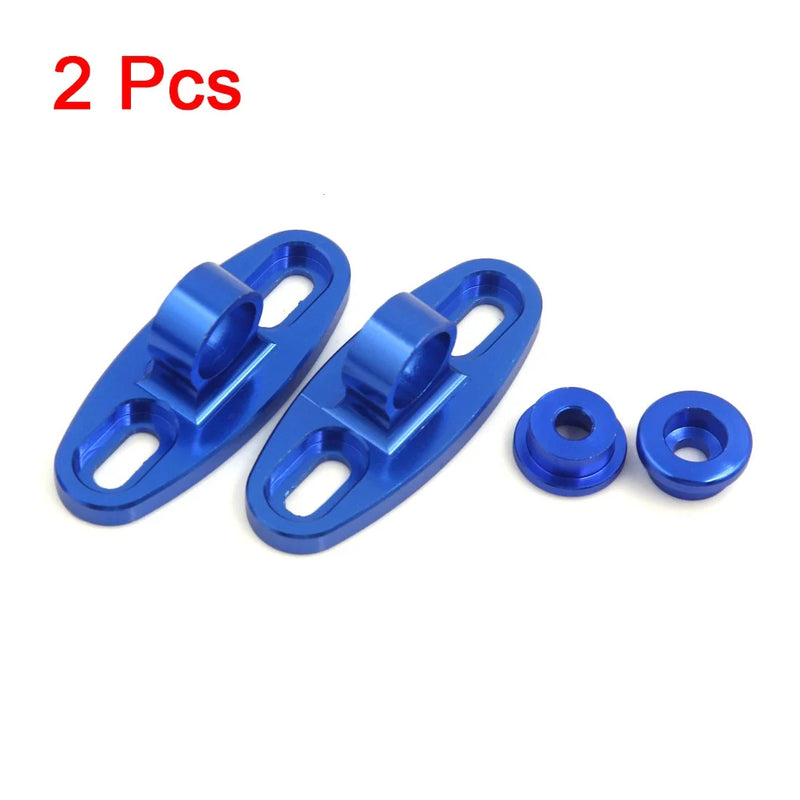 Motorcycle 2 x Blue CNC Aluminum Rearview Mirror Fairing Adapters Holder