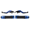 BMW F650GS Blue Brake Clutch Lever Handlebar Grip Set (2002-2007)