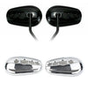 Harley Dyna Softail Sportster Chrome Oval Rear View Mirror Covers