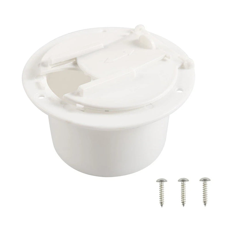 RV Camper Trailer Round Electric Power Cord Cable Hatch Cover