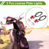 Car Motorcycle Waterproof Red License Plate Light 2 x Led Tag Lamp
