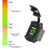 Car LED Dual USB Charger with Voltmeter Rocker Switch DC12V