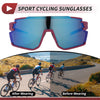 Motorcycle Blue Purple with Blue and Yellow Dots UV400 1 Pc Riding Goggles