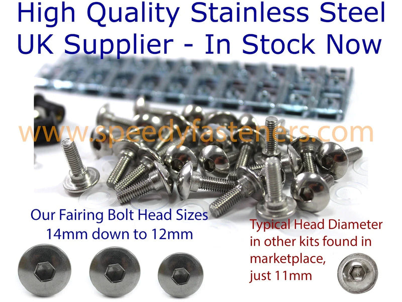 Honda NSR125 Stainless fairing screws windshield (1994–2001)