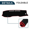 Toyota Hilux (2017-2020) Black Red 1 Set Dashboard Cover Mat