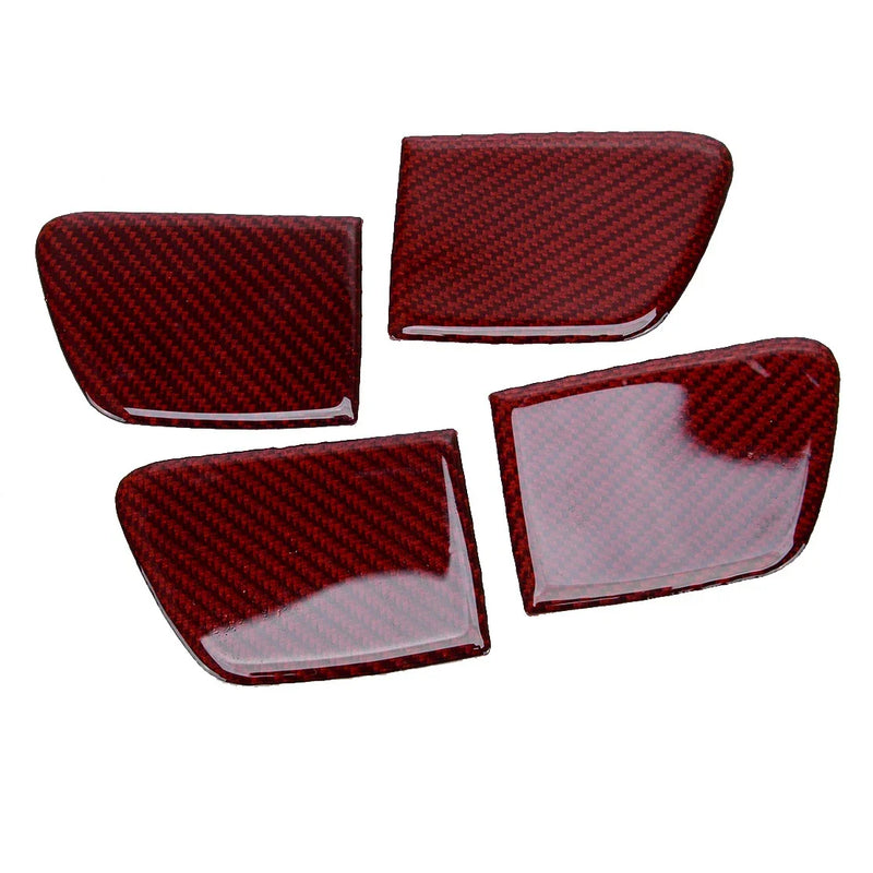 Honda Accord Red Carbon Fiber Interior Door Handle Shell Cover (2014-2017)