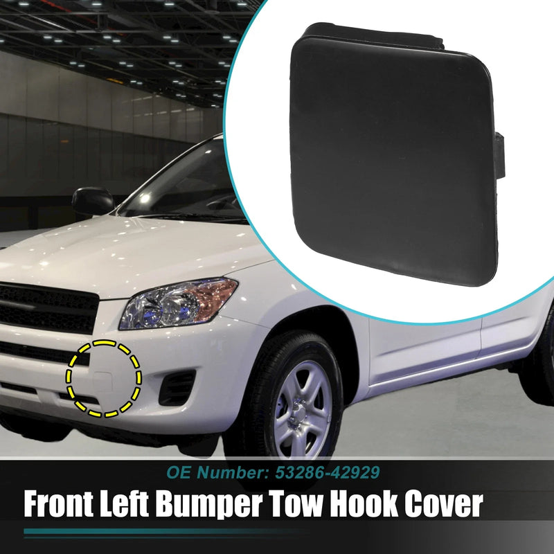 Toyota Rav4 Unpainted Front Left Bumper Tow Hook Cap Black