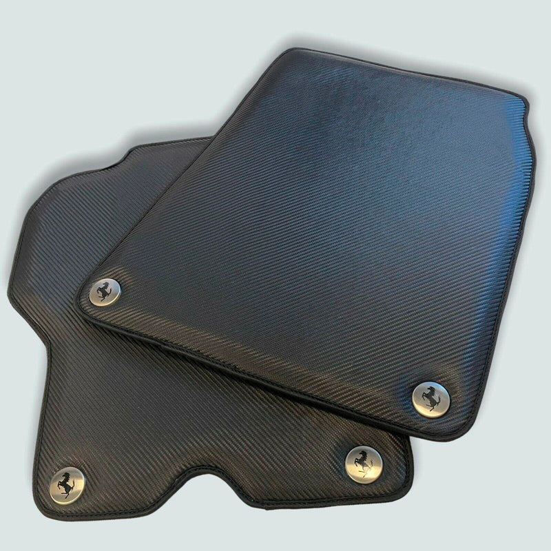 Ferrari California Convertible Carbon Fiber Leather Floor Mats (2008-2014)