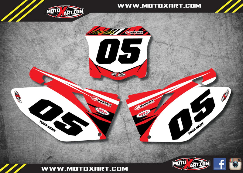 Honda CRF 250 (2008-2009) - DIGGER Style Stickers Custom Number Plates