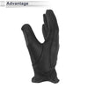 Motorcycle 1 Pair XL Black Deerskin Breathable Full Finger Motorcycle Gloves