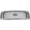 Grille For 2002-2004 Ford Excursion Chrome Shell w/ Gray