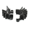 BONNEVILLE 900 Black Finned Exhaust Pipe Clips (2017-2023)