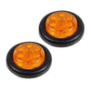 Truck Trailer RV 2" Amber Round 7 LED Side Marker Clearance Lights