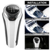 BMW X1 E84 Faux Leather Black Silver Tone 5 Speed Manual Shift Knob