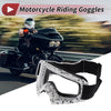 Cycling Sunglasses Motorcycle Riding Goggles Transparent Lens White Frame