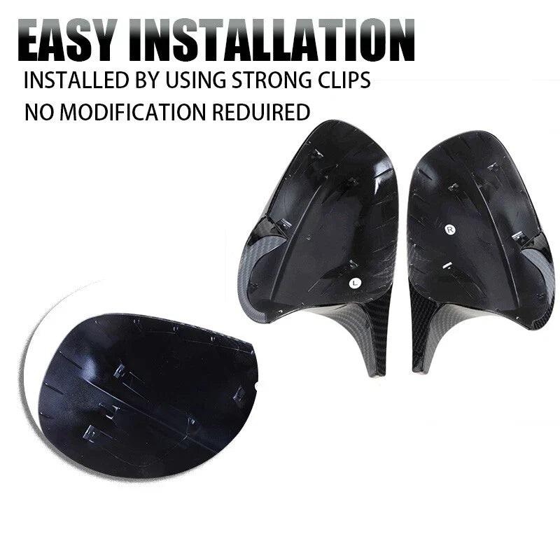 BMW E90 E92 E93 Rear Carbon Fiber Side Mirror Cover Caps 2 x (2007-2013)