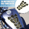 Universal Motorcycle Gas Tank Decal 7.87''x5.59'' Tank Sticker Black Yellow