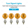 Universal 4 x Chrome Motorcycle Turn Signal Lights Amber Indicators