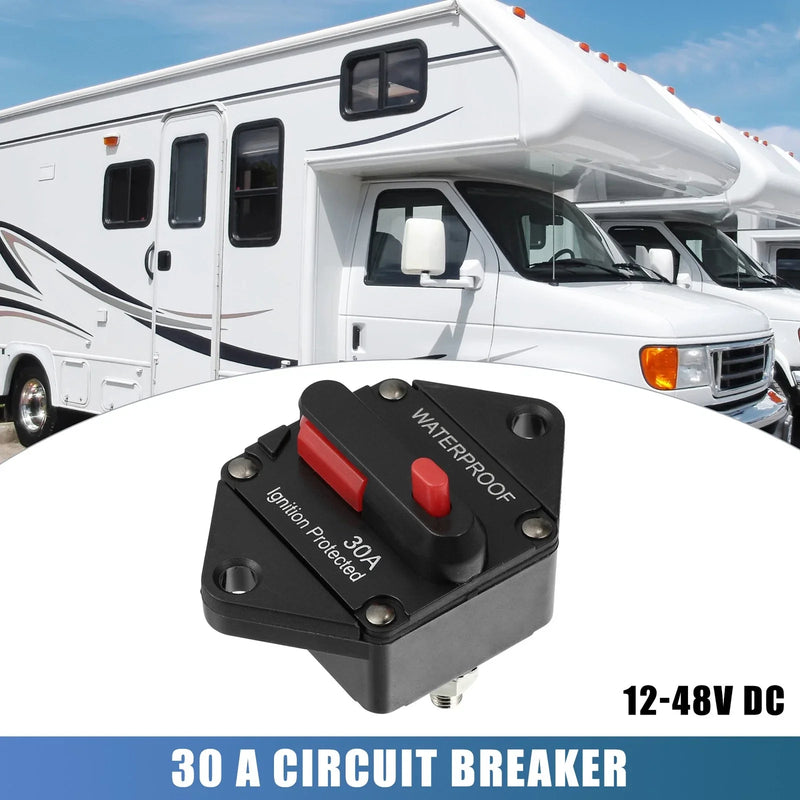 Automotive RV Marine Waterproof Circuit Breaker / 30A / 12V-48VDC