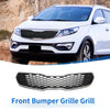 Kia Forte (2014-2016) Black Chrome Silver Tone Upper Bumper Grille