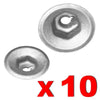 Ford Mondeo Fiesta Focus 10 x Rear Wheel Arch Lining & Mudguard Nut