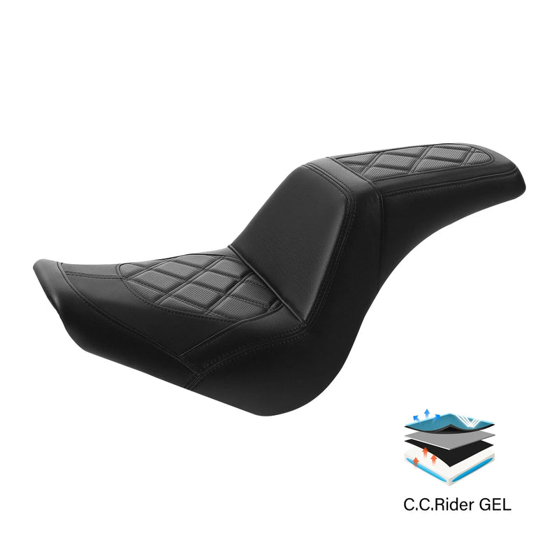 Harley Softail FXBB Street Bob Passenger Gel Seat (2018-2025)