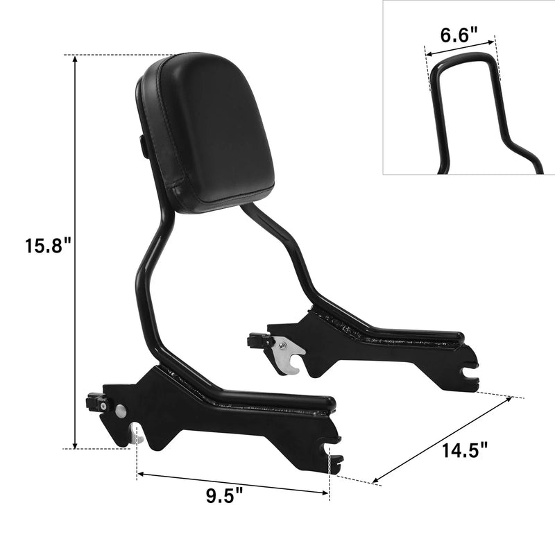 Harley Breakout FLFB FLFBS FXBR FXBRS Sissy Bar Backrest Pad (2018-2025)
