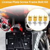Universal Motorcycle M6 License Plate Screws Cover 40mm Gold Tone 4 x