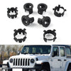 Jeep Wrangler 8 Pcs Black ABS Front Bumper Radar Probe Brackets (2018-2022)