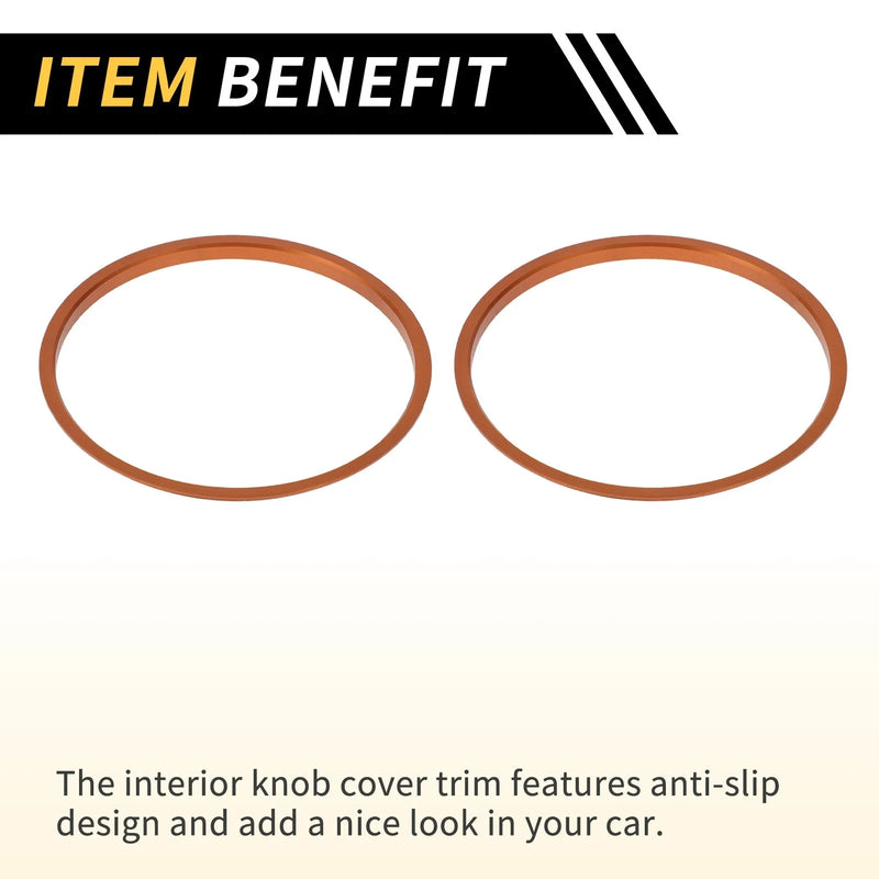 Toyota Tacoma AC Vent Dashboard Decoration Rings  Orange (2016-2021)