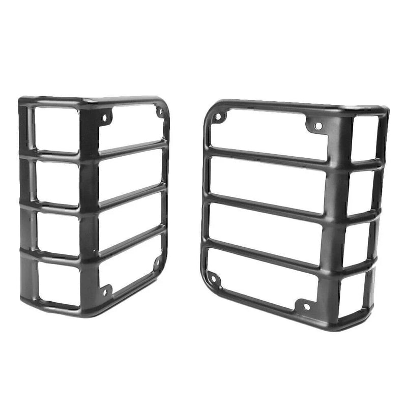 2007-2017 Jeep Wrangler JK Black Rear Tail Light Covers (2007-2017)