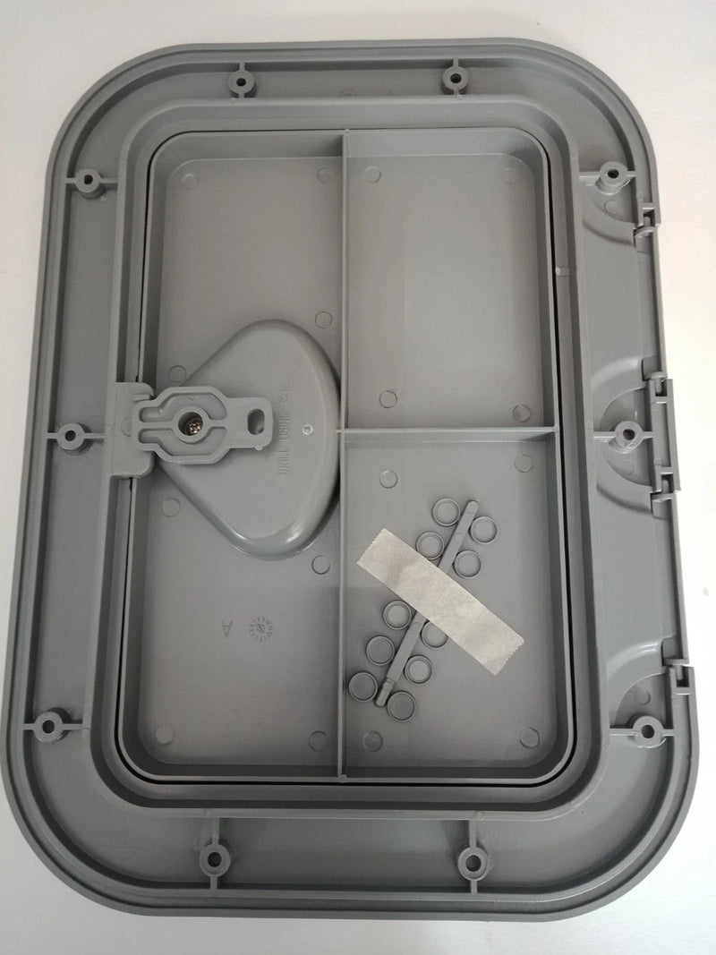 Caravan RV Access Hatch Recessed Handle Nuova Rade 375x275mm GREY