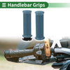 Motorcycle 7/8" 22mm Handlebar Grips TPU Gray Blue