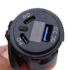 Car & Boat Socket QC3.0 USB Charger Power Outlet with LED Voltmeter