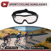 Motorcycle Riding Goggles Clear Lens Black Frame PC PU Cycling Sunglasses