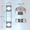Car 2pcs 10x26x8mm Double Shield Single Row Deep Groove Ball Bearings